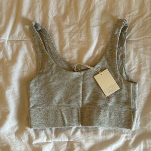 Cotton lounge crop top/ bra